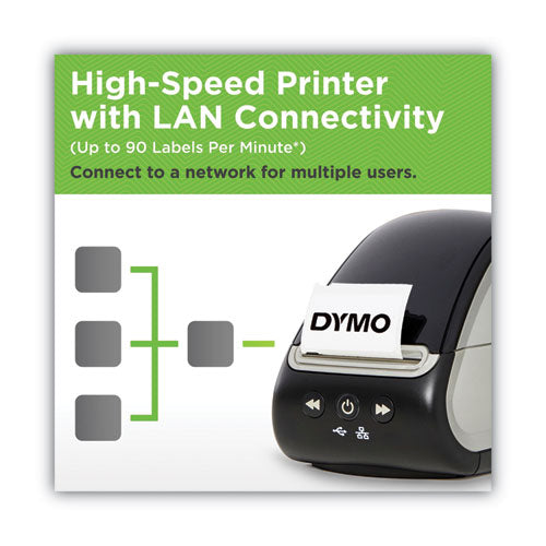 Image of DYMO® Labelwriter 550 Turbo Series Label Printer, 90 Labels/min Print Speed, 5.34 X 7.38 X 8.5