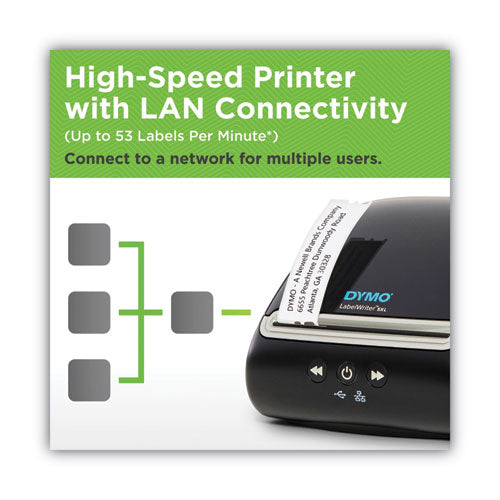 Image of DYMO® Labelwriter 5xl Series Label Printer, 53 Labels/min Print Speed, 5.5 X 7 X 7.38
