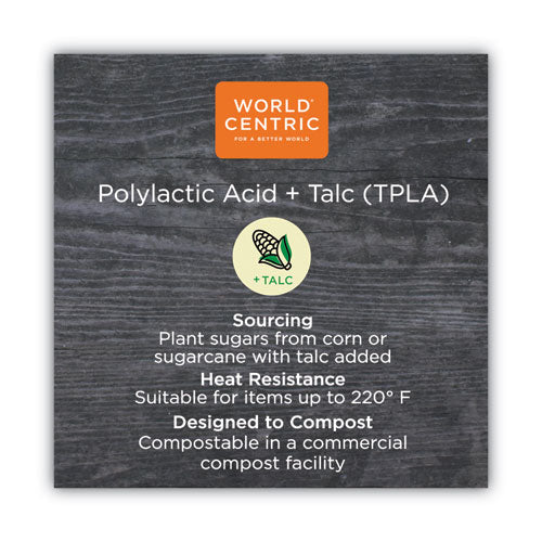 Image of World Centric® TPLA Compostable Cutlery, Spoon, Plastic, White, 750/Carton