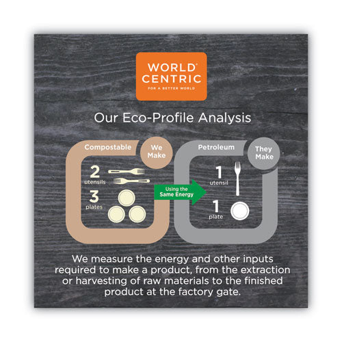 Image of World Centric® TPLA Compostable Cutlery, Fork, Plastic, White, 750/Carton