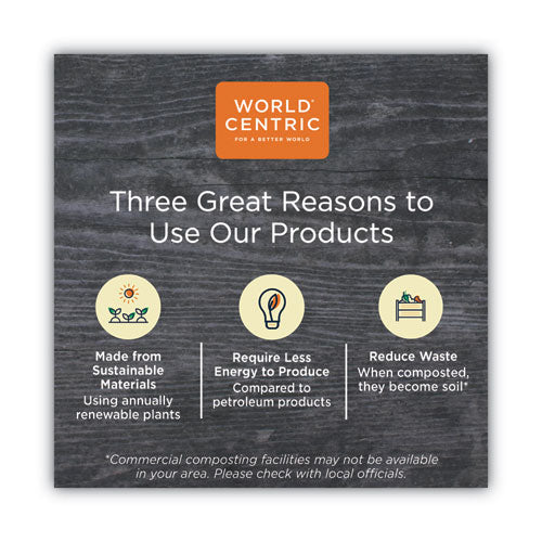 Image of World Centric® TPLA Compostable Cutlery, Fork, Plastic, White, 750/Carton