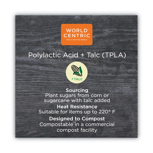 Image of World Centric® TPLA Compostable Cutlery, Fork, Plastic, White, 750/Carton