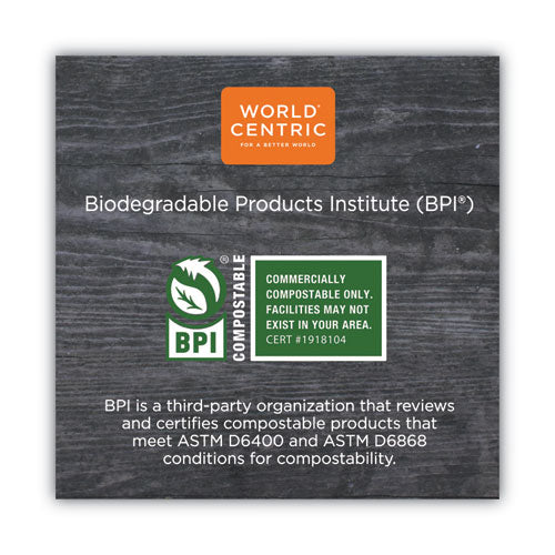 Image of World Centric® TPLA Compostable Cutlery, Knife, Plastic, White, 750/Carton