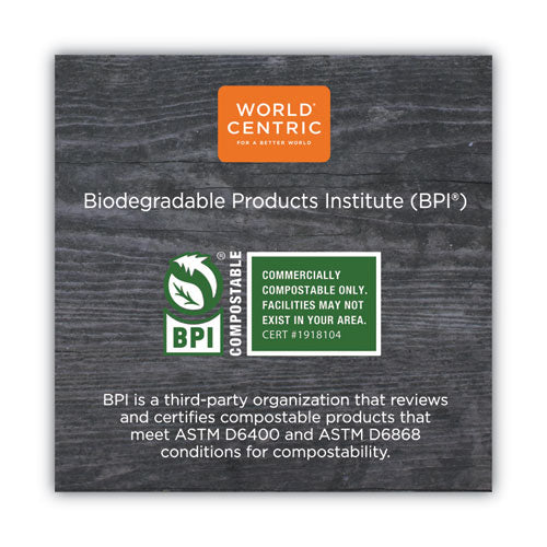 Image of World Centric® TPLA Compostable Cutlery, Fork, Plastic, White, 750/Carton