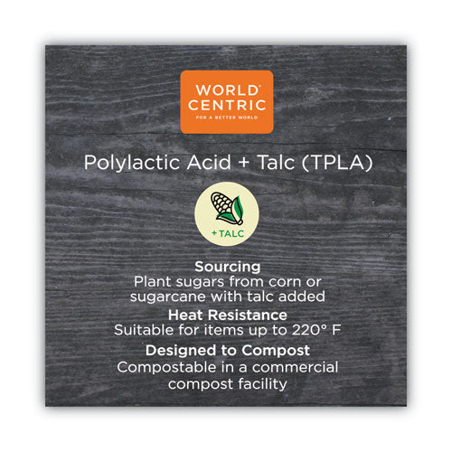 Image of World Centric® TPLA Compostable Cutlery, Knife, Plastic, White, 750/Carton