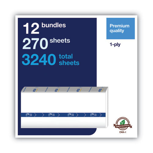 Image of Tork® PeakServe Continuous Hand Towel, 1-Ply, 7.91 x 8.85, White, 270 Wipes/Pack, 12 Packs/Carton