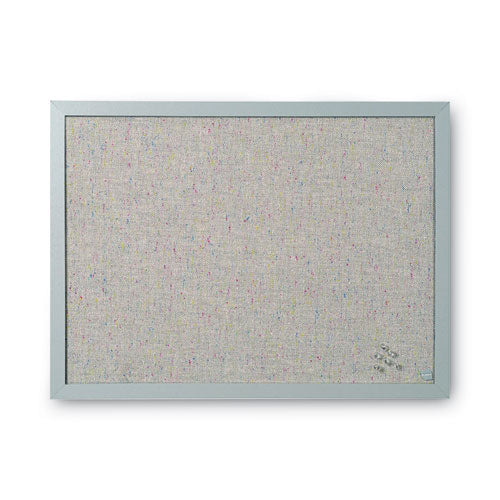 Image of MasterVision® Designer Fabric Bulletin Board, 24" x 18", Gray Surface, Gray Fiberboard (MDF) Frame