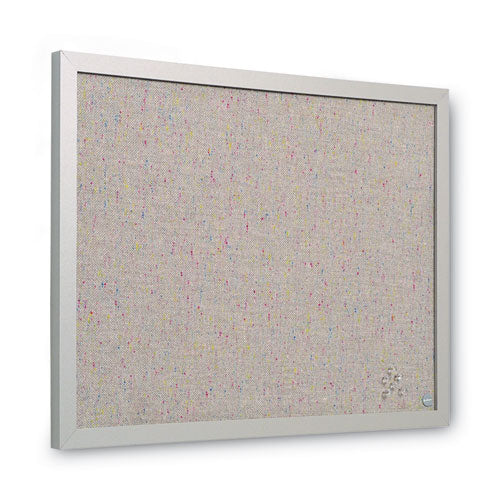 Image of MasterVision® Designer Fabric Bulletin Board, 24" x 18", Gray Surface, Gray Fiberboard (MDF) Frame