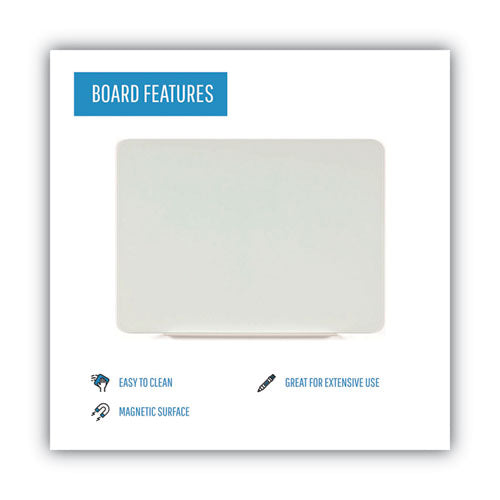 Image of MasterVision® Magnetic Glass Dry Erase Board, 36" x 24", Opaque White Surface