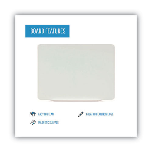 Image of MasterVision® Magnetic Glass Dry Erase Board, 48" x 36", Opaque White Surface