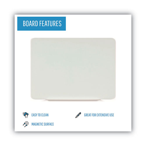 Image of MasterVision® Magnetic Glass Dry Erase Board, 60" x 48", Opaque White Surface