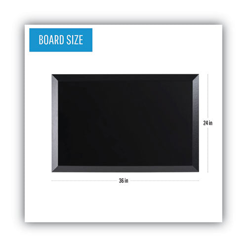 Image of MasterVision® Kamashi Wet-Erase Board, Black 34" x 22" Surface, Black 36" x 24" Frame