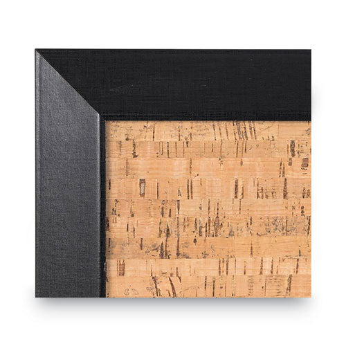 Image of MasterVision® Natural Cork Bulletin Board, 24" x 18", Tan Surface, Black Wood Frame