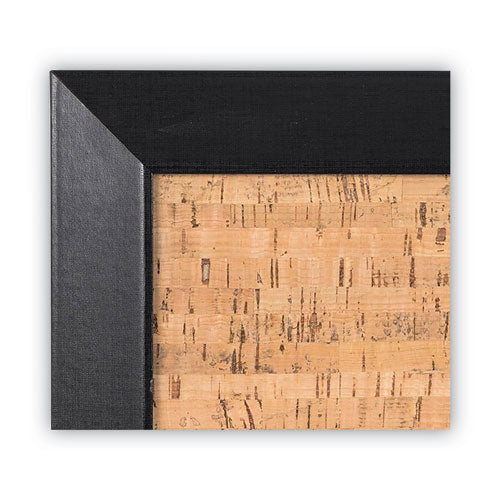 Image of MasterVision® Natural Cork Bulletin Board, 36" x 24", Tan Surface, Black Wood Frame