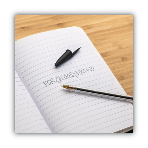 Image of BIC® Cristal Xtra Smooth Ballpoint Pen, Stick, Medium 1 Mm, Red Ink, Clear Barrel, Dozen