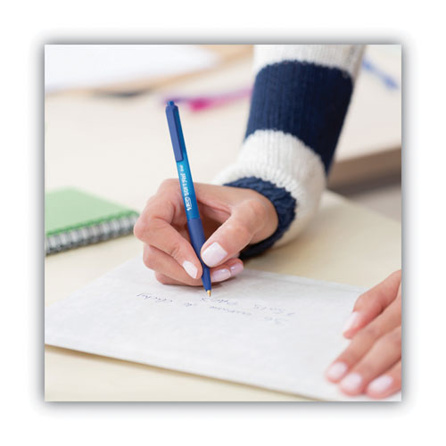 Image of BIC® Soft Feel Ballpoint Pen, Retractable, Medium 1 Mm, Blue Ink, Blue Barrel, Dozen