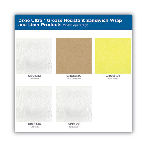Image of Dixie® All-Purpose Food Wrap, Dry Wax Paper, 12 x 12, White, 1,000 Sheets/Pack, 5 Packs/Carton