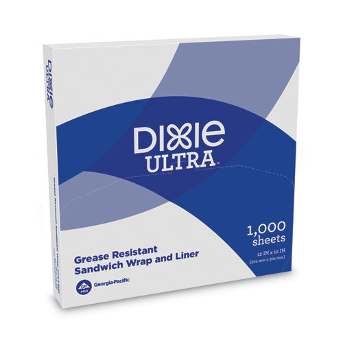 Image of Dixie® All-Purpose Food Wrap, Dry Wax Paper, 12 x 12, White, 1,000 Sheets/Pack, 5 Packs/Carton