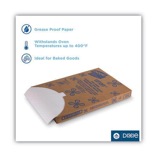 Image of Dixie® Greaseproof Liftoff Pan Liners, 16.38 x 24.38, White, 1,000/Carton