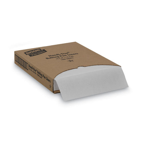 Image of Dixie® Greaseproof Liftoff Pan Liners, 12.2 x 16.38, White, 1,000/Carton