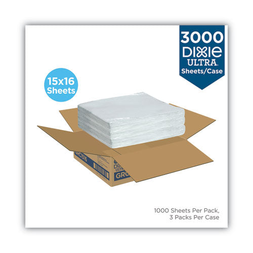 Image of Dixie® All-Purpose Food Wrap, Dry Wax Paper, 15 x 16, White, 1,000 Sheets/Pack, 3 Packs/Carton