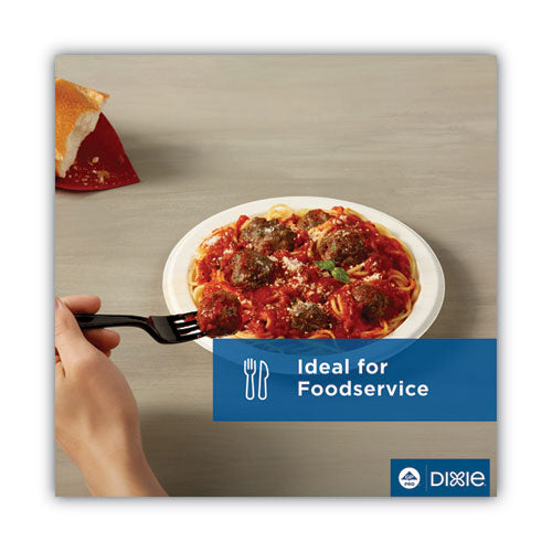 Image of Dixie® Individually Wrapped Mediumweight Polystyrene Cutlery, Fork, Plastic, Black, 1,000/Carton