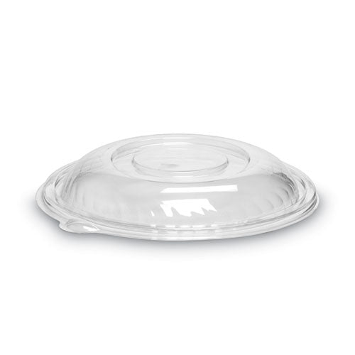 Image of WNA Caterline Pack n' Serve Plastic Lids, Dome Lid, 10" Diameter x 1.38" h, Clear, 25/Carton