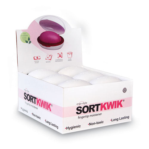 Image of Lee Sortkwik® Ergo-Style Fingertip Moistener, 1.5 Oz, White