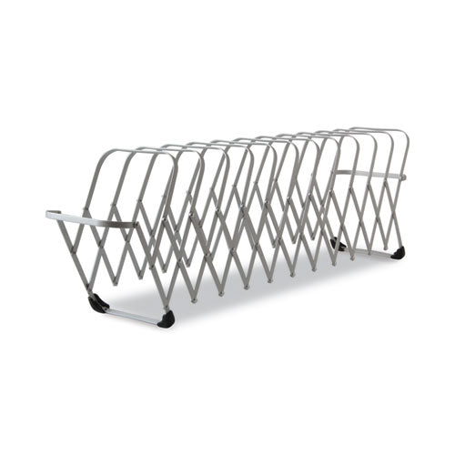 Image of LEE Flexifile Expandable Collator To Organizer, 12 Sections, Letter To Legal Size Files, 6" X 6.75" X 10.5", Silver