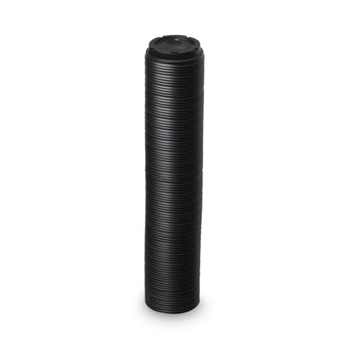 Image of Dixie® Drink-Thru Lids, Fits 10 oz to 20 oz Hot Cups, Plastic, Black, 1,000/Carton