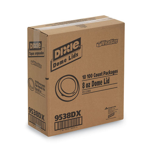 Image of Dixie® Drink-Thru Lid, Fits 8 oz Hot Cups, Plastic, White, 1,000/Carton