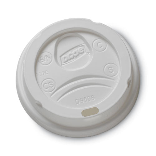 Image of Dixie® Drink-Thru Lid, Fits 8 oz Hot Cups, Plastic, White, 1,000/Carton