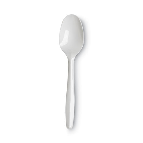 Image of Dixie® Plastic Cutlery, Mediumweight Spoon, White, 1,000/Carton