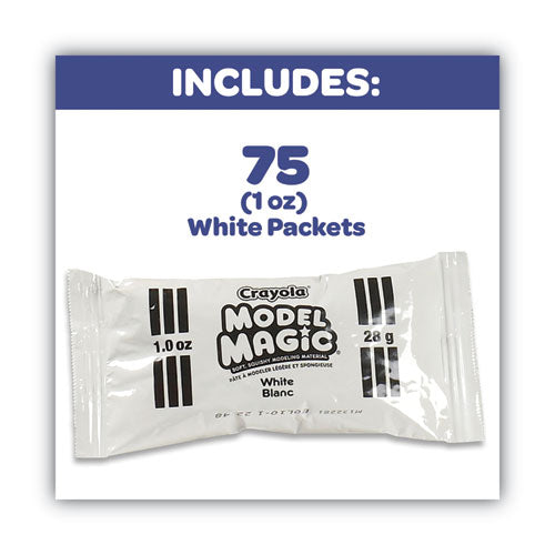 Image of Crayola® Model Magic Modeling Compound,1 Oz Packs, 75 Packs, White, 6 Lbs 13 Oz