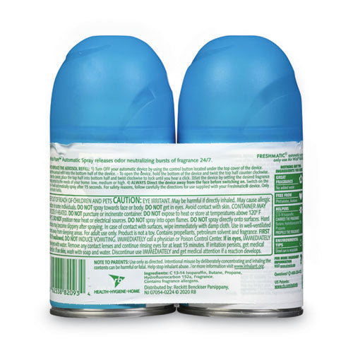 Image of Air Wick® Freshmatic Ultra Spray Refill, Fresh Waters, 5.89 Oz Aerosol Spray, 2/pack 3 Packs/carton