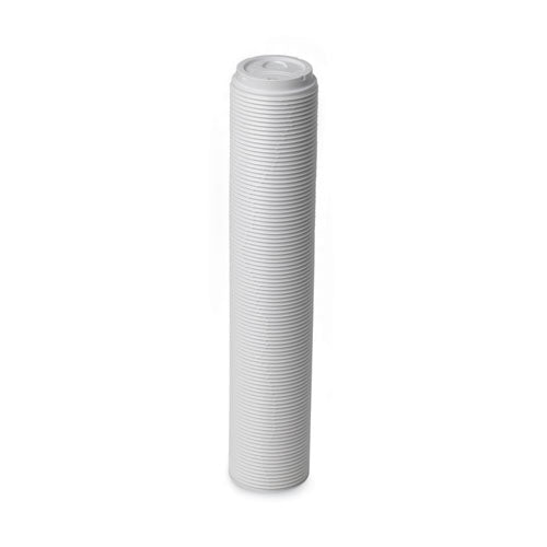 Image of Dixie® Sip-Through Dome Hot Drink Lids, Fits 10 oz Hot Cups, Plastic, White, 100/Pack