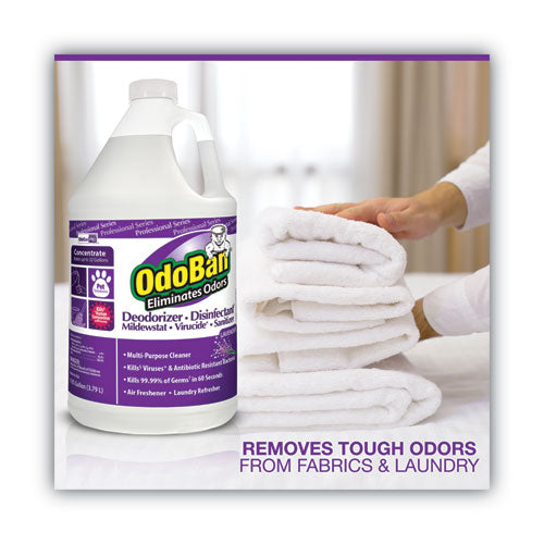 Image of OdoBan® Concentrate Odor Eliminator And Disinfectant, Lavender Scent, 1 Gal Bottle, 4/carton