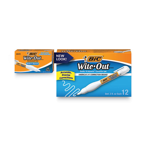 Image of BIC® Wite-Out Shake 'n Squeeze Correction Pen, 8 Ml, White