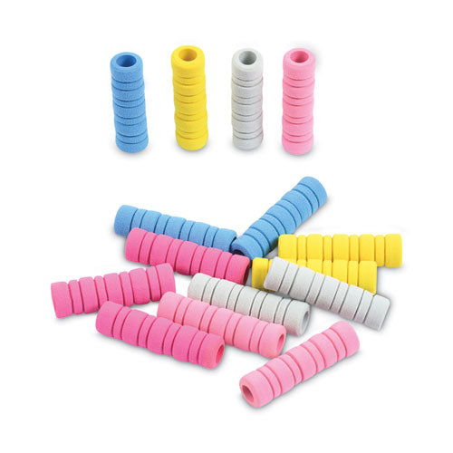Image of Tatco Ribbed Pencil Cushions, 1.75" Long, Assorted Colors, 50/box