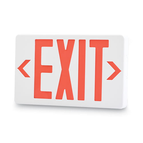Image of Tatco LED Exit Sign, Polycarbonate, 12.25 x 2.5 x 8.75, White