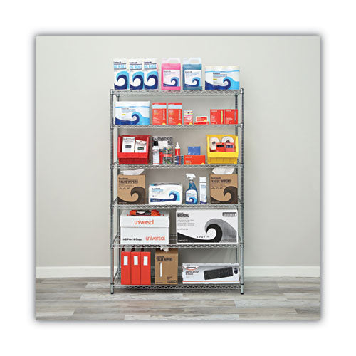 Image of Alera® Nsf Certified 6-Shelf Wire Shelving Kit, 48w X 18d X 72h, Silver