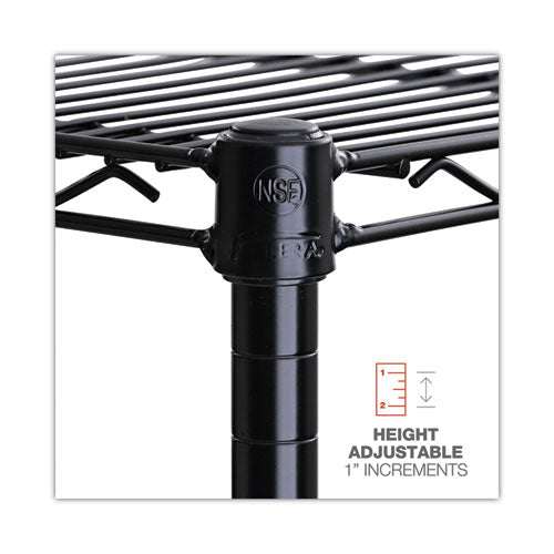 Image of Alera® NSF Certified 6-Shelf Wire Shelving Kit, 48w x 18d x 72h, Black