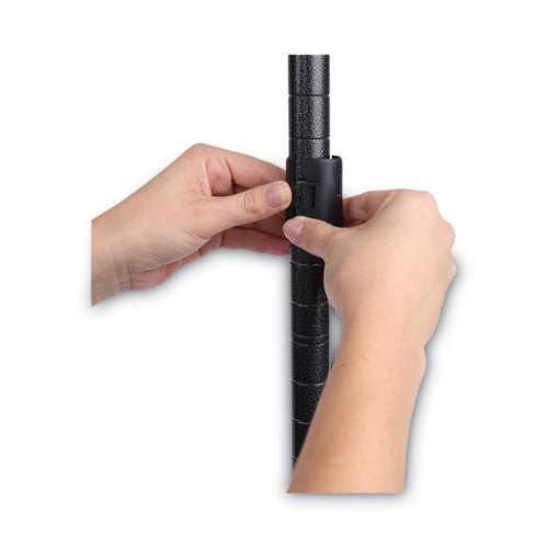 Image of Alera® Nsf Certified 6-Shelf Wire Shelving Kit, 48w X 18d X 72h, Black Anthracite
