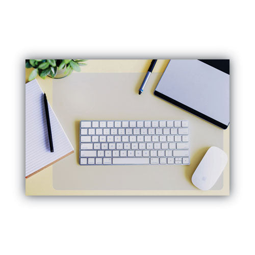 Image of Floortex® desktex polycarbonate desk pad, 22 x 17, clear