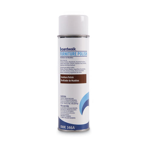 Image of Boardwalk® Furniture Polish, Lemon Scent, 19 oz Aerosol Spray