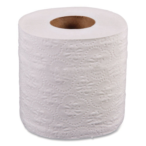 Image of Boardwalk® 2-Ply Toilet Tissue, Standard, Septic Safe, White, 4 x 3, 500 Sheets/Roll, 96 Rolls/Carton