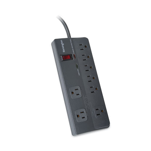 Image of Kensington® Guardian Premium Surge Protector, 8 AC Outlets, 6 ft Cord, 1,080 J, Gray
