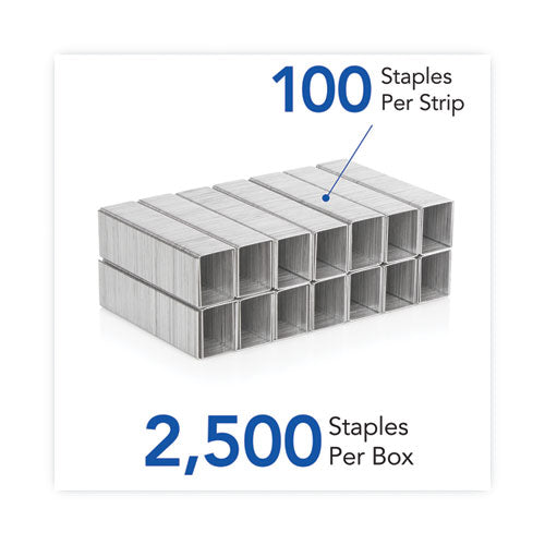 Image of Swingline® Light Touch Heavy-Duty Staples, 0.63" Leg, 0.5" Crown, Steel, 2,500/box