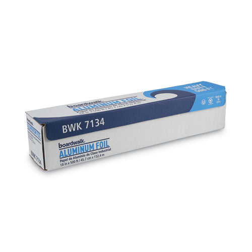 Image of Boardwalk® Heavy-Duty Aluminum Foil Roll, 87 Gauge, 18" x 500 ft