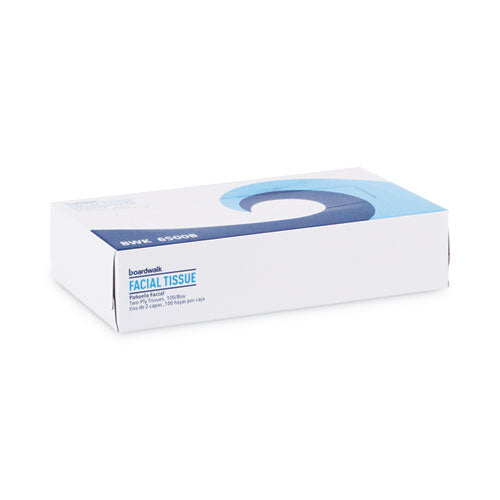 Image of Boardwalk® Office Packs Facial Tissue, 2-Ply, White, Flat Box, 100 Sheets/box, 30 Boxes/carton